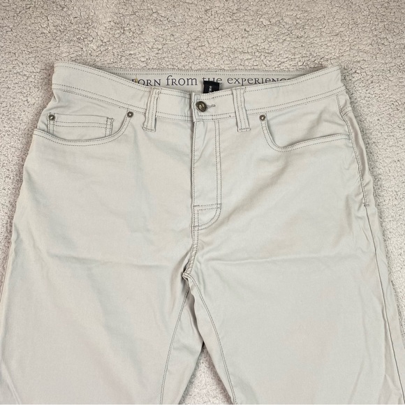 Prana Brion Pants Men's Size 34 x 32 Light Gray Slim Fit Outdoor Hiking Stretch - Picture 4 of 8